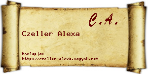Czeller Alexa névjegykártya